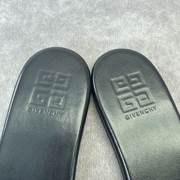 Givenchy 4G Black Embossed Textured Black Slides 41 - Picture 7 of 16